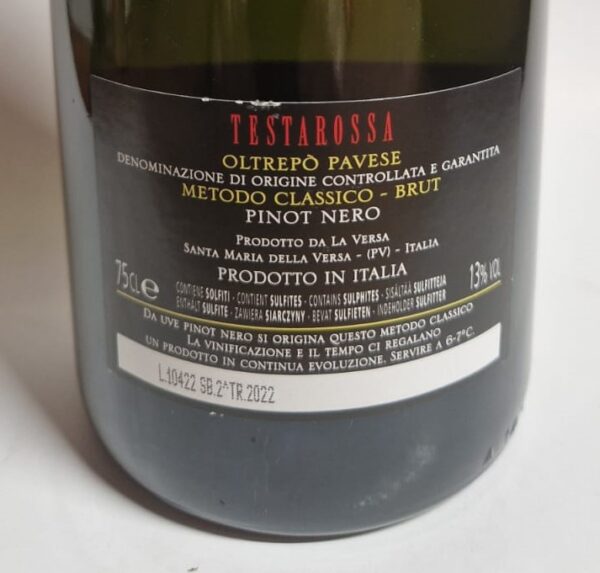 TESTAROSSA 2016 Pinot Nero D.O.C.G. Metodo Classico - La Versa - immagine 4