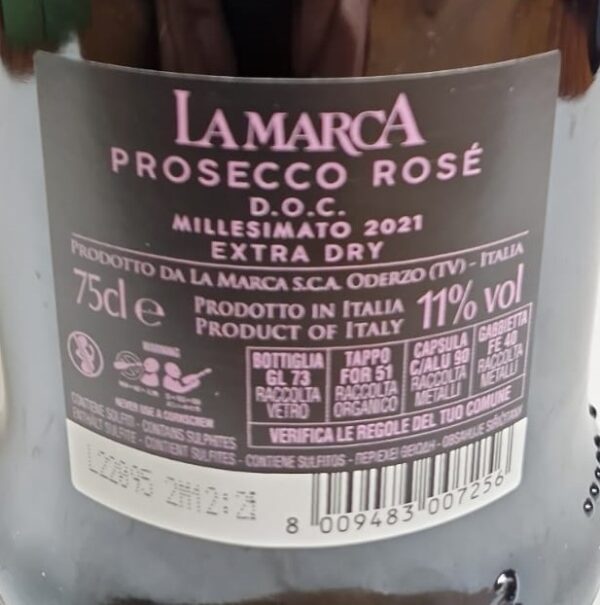 Prosecco Rosè DOC Extra Dry - La Marca - immagine 3